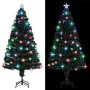 Árbol de Navidad con luces y soporte fibra óptica 150 cm by , Christmas trees - Ref: Foro24-284301, Price: 75,27 €, Discount: %