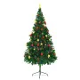 Árbol de Navidad preiluminado con luces y bolas verde 210 cm by , Christmas trees - Ref: Foro24-321501, Price: 92,86 €, Disco...