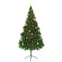 Árbol de Navidad preiluminado con luces y bolas verde 210 cm by , Christmas trees - Ref: Foro24-321501, Price: 92,86 €, Disco...