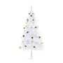 Árbol de Navidad preiluminado con luces y bolas blanco 180 cm de , Arboles de navidad - Ref: Foro24-321503, Precio: 64,25 €, ...