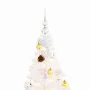 Árbol de Navidad preiluminado con luces y bolas blanco 180 cm de , Arboles de navidad - Ref: Foro24-321503, Precio: 64,25 €, ...