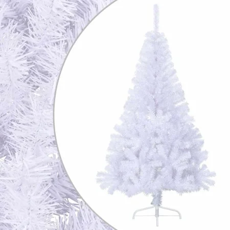 Medio árbol de Navidad artificial con soporte PVC blanco 150 cm by , Christmas trees - Ref: Foro24-328418, Price: 30,31 €, Di...