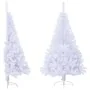 Medio árbol de Navidad artificial con soporte PVC blanco 150 cm by , Christmas trees - Ref: Foro24-328418, Price: 30,31 €, Di...