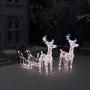 Reno y trineo adorno navideño 160 LEDs acrílico 130 cm de , Luces de Navidad - Ref: Foro24-328514, Precio: 97,56 €, Descuento: %