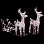 Reno y trineo adorno navideño 160 LEDs acrílico 130 cm de , Luces de Navidad - Ref: Foro24-328514, Precio: 97,56 €, Descuento: %