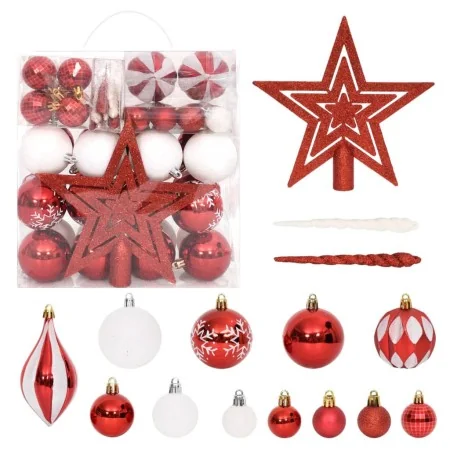 Juego de adornos de navidad de 64 piezas rojo y blanco by , Festive decorations - Ref: Foro24-330089, Price: 26,92 €, Discoun...