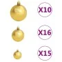 Set de bolas de Navidad 120 pzas con pico 300 LED dorado bronce by , Christmas lights - Ref: Foro24-330096, Price: 52,93 €, D...