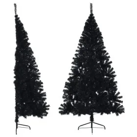 Medio árbol de Navidad artificial con soporte PVC negro 210 cm by , Christmas trees - Ref: Foro24-344678, Price: 49,23 €, Dis...