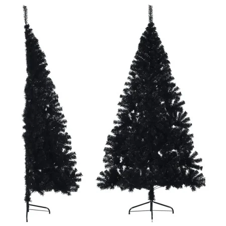Medio árbol de Navidad artificial con soporte PVC negro 210 cm by , Christmas trees - Ref: Foro24-344678, Price: 49,23 €, Dis...