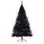 Medio árbol de Navidad artificial con soporte PVC negro 210 cm by , Christmas trees - Ref: Foro24-344678, Price: 49,23 €, Dis...