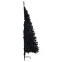 Medio árbol de Navidad artificial con soporte PVC negro 210 cm by , Christmas trees - Ref: Foro24-344678, Price: 49,23 €, Dis...