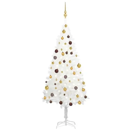 Árbol de Navidad preiluminado con luces y bolas blanco 180 cm by , Christmas trees - Ref: Foro24-3077548, Price: 138,24 €, Di...