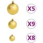 Árbol de Navidad preiluminado con luces y bolas blanco 180 cm by , Christmas trees - Ref: Foro24-3077548, Price: 138,24 €, Di...