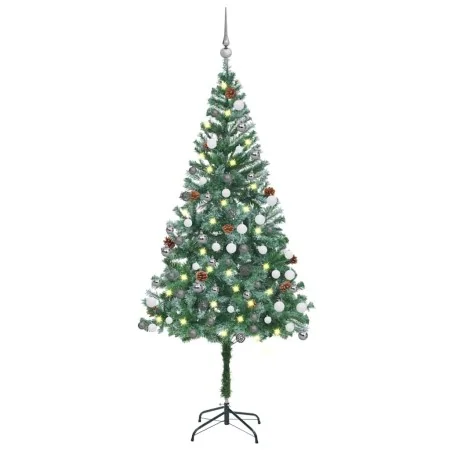 Árbol de Navidad helado con luces, bolas y piñas 180 cm by , Christmas trees - Ref: Foro24-3077700, Price: 73,63 €, Discount: %