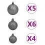 Árbol de Navidad helado con luces, bolas y piñas 180 cm by , Christmas trees - Ref: Foro24-3077700, Price: 73,63 €, Discount: %