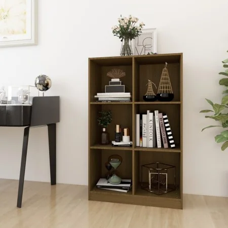 Estantería de madera maciza de pino marrón 70x33x110 cm von , Bücherregale und Regale - Ref: Foro24-809957, Preis: 66,34 €, R...