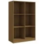 Estantería de madera maciza de pino marrón 70x33x110 cm von , Bücherregale und Regale - Ref: Foro24-809957, Preis: 66,34 €, R...