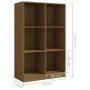 Estantería de madera maciza de pino marrón 70x33x110 cm von , Bücherregale und Regale - Ref: Foro24-809957, Preis: 66,34 €, R...