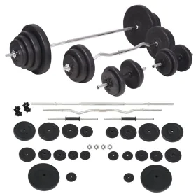 Juego de pesas barra y mancuernas 120 kg by , free weight - Ref: Foro24-91406, Price: 507,52 €, Discount: %