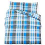 Juego de funda nórdica algodón azul y gris 135x200 cm by , Duvet covers - Ref: Foro24-136070, Price: 34,10 €, Discount: %