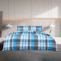 Juego de funda nórdica algodón azul y gris 135x200 cm by , Duvet covers - Ref: Foro24-136070, Price: 34,10 €, Discount: %