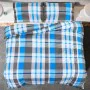 Juego de funda nórdica algodón azul y gris 135x200 cm by , Duvet covers - Ref: Foro24-136070, Price: 34,10 €, Discount: %