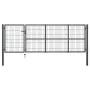 Puerta de valla de jardín con postes acero antracita 350x100 cm by , garden gates - Ref: Foro24-144399, Price: 321,41 €, Disc...