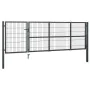 Puerta de valla de jardín con postes acero antracita 350x100 cm by , garden gates - Ref: Foro24-144399, Price: 321,41 €, Disc...