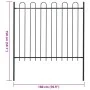 Valla de jardín con puntas de aro acero negro 1,8 m von , Zaunpaneele - Ref: Foro24-144932, Preis: 62,19 €, Rabatt: %