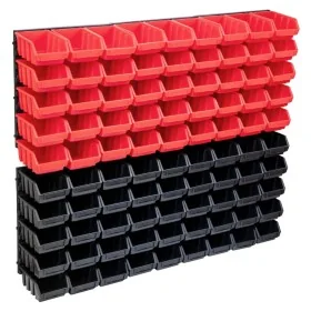 Kit de cajas de almacenaje 96 pzas paneles de pared rojo negro by , Tool cabinets - Ref: Foro24-150807, Price: 91,23 €, Disco...