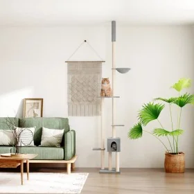 Árbol rascador gatos suelo a techo gris claro 258,5-284,5 cm by , Cat furniture - Ref: Foro24-171718, Price: 55,82 €, Discoun...
