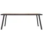 Mesa de comedor de MDF color madera clara y negro 200x100x75 cm by , Kitchen and dining tables - Ref: Foro24-281871, Price: 2...
