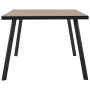 Mesa de comedor de MDF color madera clara y negro 200x100x75 cm by , Kitchen and dining tables - Ref: Foro24-281871, Price: 2...