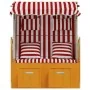 Silla Strandkorb con cojines ratán sintético madera rojo blanco by , Loungers - Ref: Foro24-318665, Price: 315,41 €, Discount: %