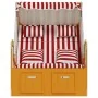Silla Strandkorb con cojines ratán sintético madera rojo blanco by , Loungers - Ref: Foro24-318665, Price: 315,41 €, Discount: %