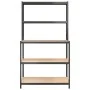 Mesa de trabajo con estantes 5 niveles madera y acero antracita von , Industrieregale - Ref: Foro24-152877, Preis: 79,86 €, R...