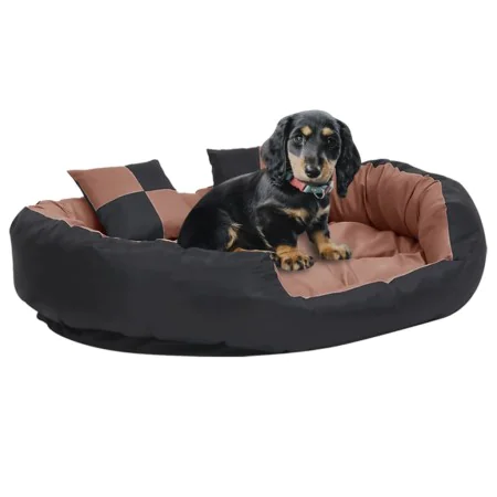 Cojín para perro reversible y lavable negro marrón 110x80x23cm von , Betten für Hunde - Ref: Foro24-171221, Preis: 69,10 €, R...