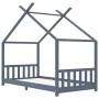 Estructura de cama infantil madera maciza pino gris 90x200 cm von , Kinderbetten und Betten für Kinder - Ref: Foro24-283372, ...