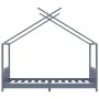 Estructura de cama infantil madera maciza pino gris 90x200 cm von , Kinderbetten und Betten für Kinder - Ref: Foro24-283372, ...