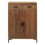 Zapatero de madera maciza de pino 75x40x110 cm de , Zapateros y organizadores de calzado - Ref: Foro24-349933, Precio: 257,31...