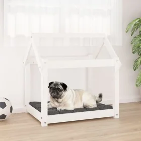 Cama para perros madera maciza de pino blanco 71x55x70 cm by , Beds for dogs - Ref: Foro24-822203, Price: 59,46 €, Discount: %