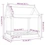 Cama para perros madera maciza de pino blanco 71x55x70 cm by , Beds for dogs - Ref: Foro24-822203, Price: 59,46 €, Discount: %