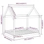 Cama para perros madera maciza de pino 111x80x100 cm de , Camas para perros - Ref: Foro24-822217, Precio: 85,23 €, Descuento: %