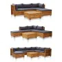 Reposapiés seccional con cojín madera maciza de acacia by , Modular outdoor sofas - Ref: Foro24-46691, Price: 130,11 €, Disco...