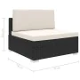 Asiento seccional central y cojines 1 ud ratán sintético negro von , Modulare Sofas für den Außenbereich - Ref: Foro24-46794,...