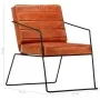 Sillón de cuero auténtico marrón canela by , Armchairs - Ref: Foro24-284411, Price: 233,78 €, Discount: %
