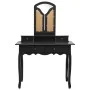 Set de tocador y taburete madera paulownia negro 100x40x146 cm by , Bedroom Dressers - Ref: Foro24-289324, Price: 289,14 €, D...