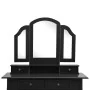 Set de tocador y taburete madera paulownia negro 100x40x146 cm by , Bedroom Dressers - Ref: Foro24-289324, Price: 289,14 €, D...