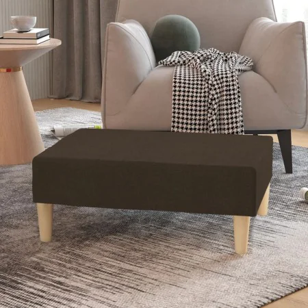 Reposapiés de tela marrón oscuro 78x56x32 cm by , Ottomans - Ref: Foro24-337679, Price: 65,34 €, Discount: %