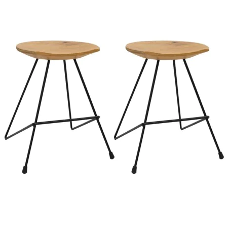 Taburetes de cocina 2 unidades madera de teca maciza de , Taburetes y sillas plegables - Ref: Foro24-285202, Precio: 116,01 €...
